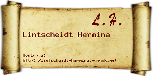 Lintscheidt Hermina névjegykártya